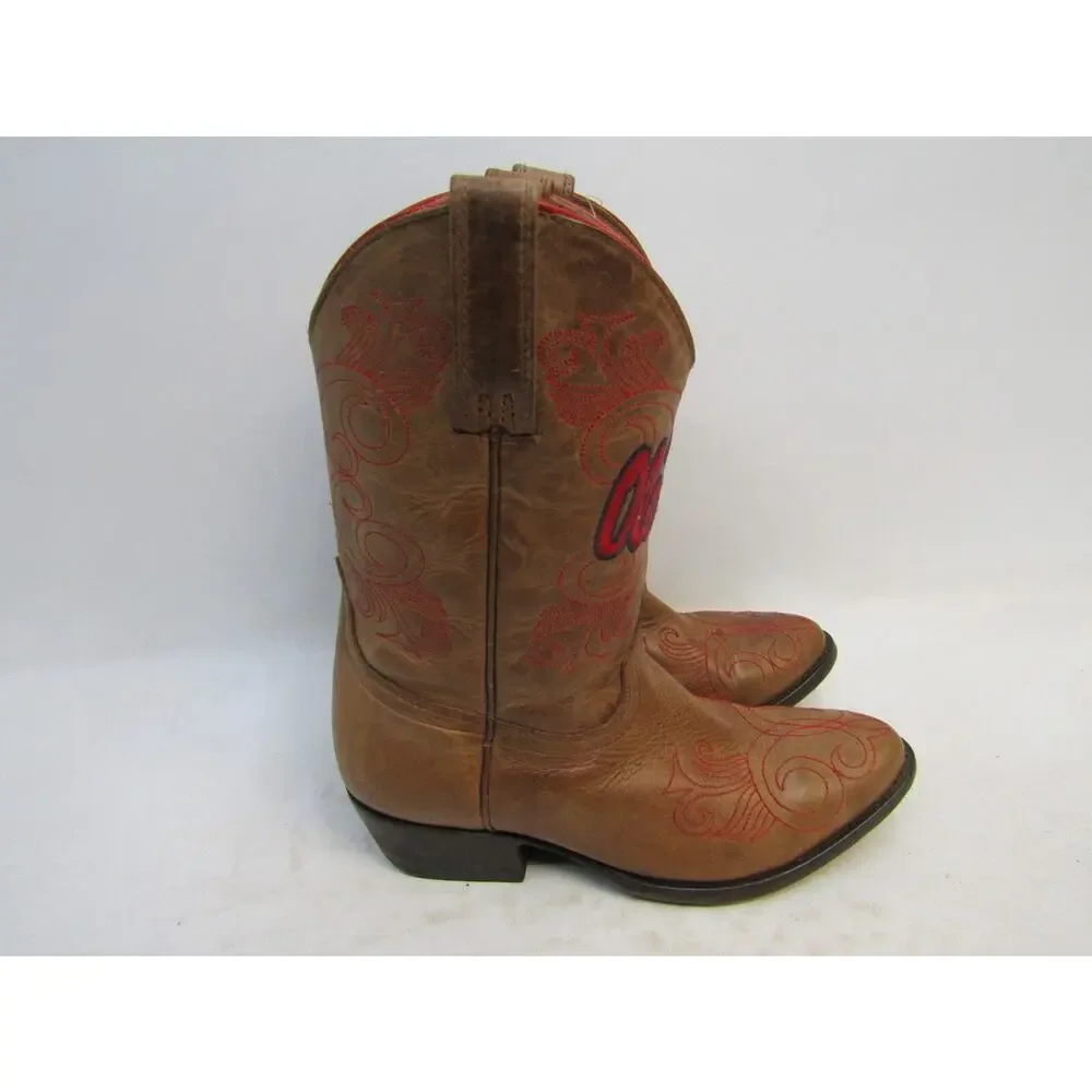 Someday Ole Miss Youth Size 2 D Brown Western Cowboy Boots
